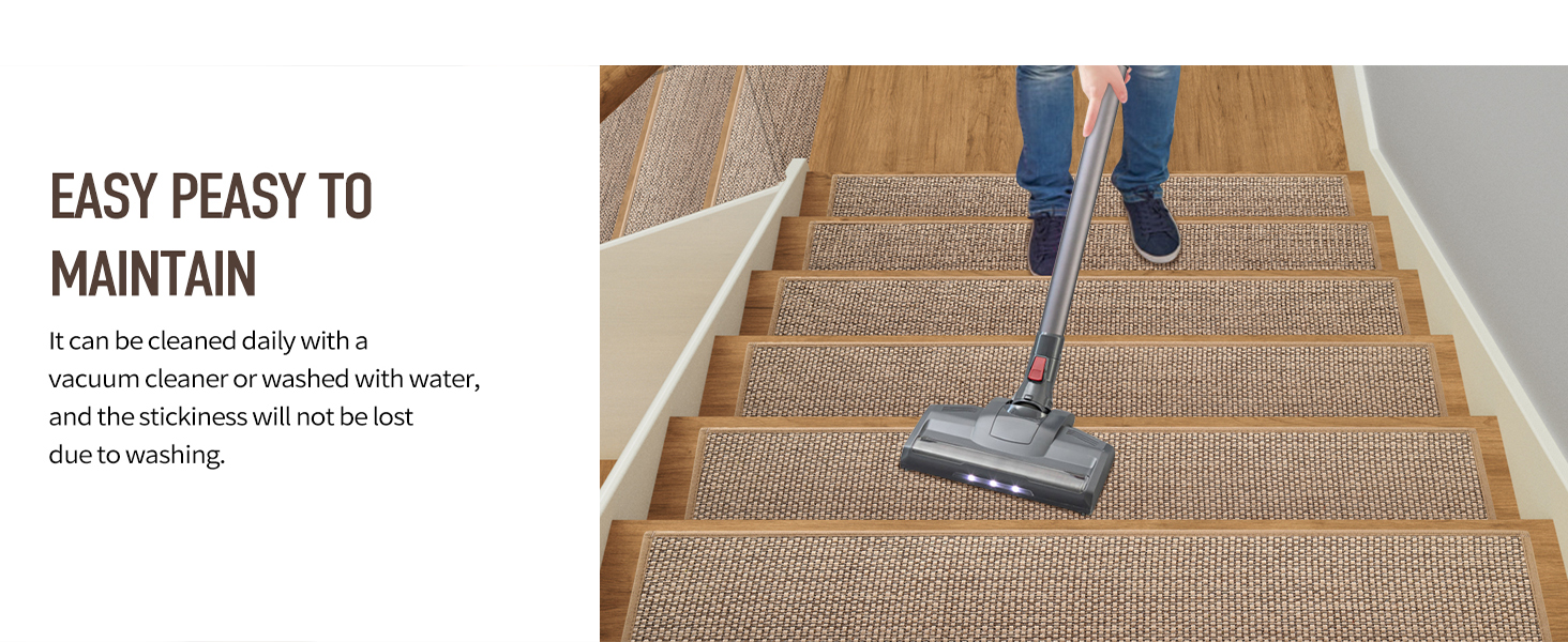 Linen Stair Treads for Wooden Steps Indoor 